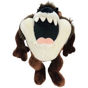 Vintage Taz 15" Hard Stuffed Animal Plush Looney Tunes 1995 Warner Bros.-PB2